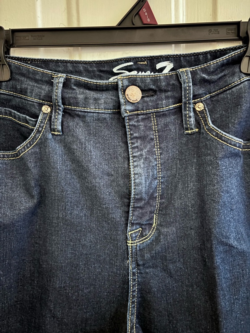 Seven7 Deep Blue Skinny Stretch Jeans - Picture 2 of 5